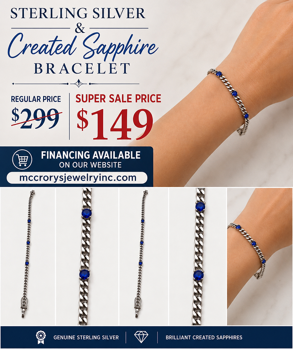 Created sapphire bracelet on sale for $149