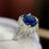 Thumbnail: 2ct Natural Sapphire and Diamond Ring - Item # 106