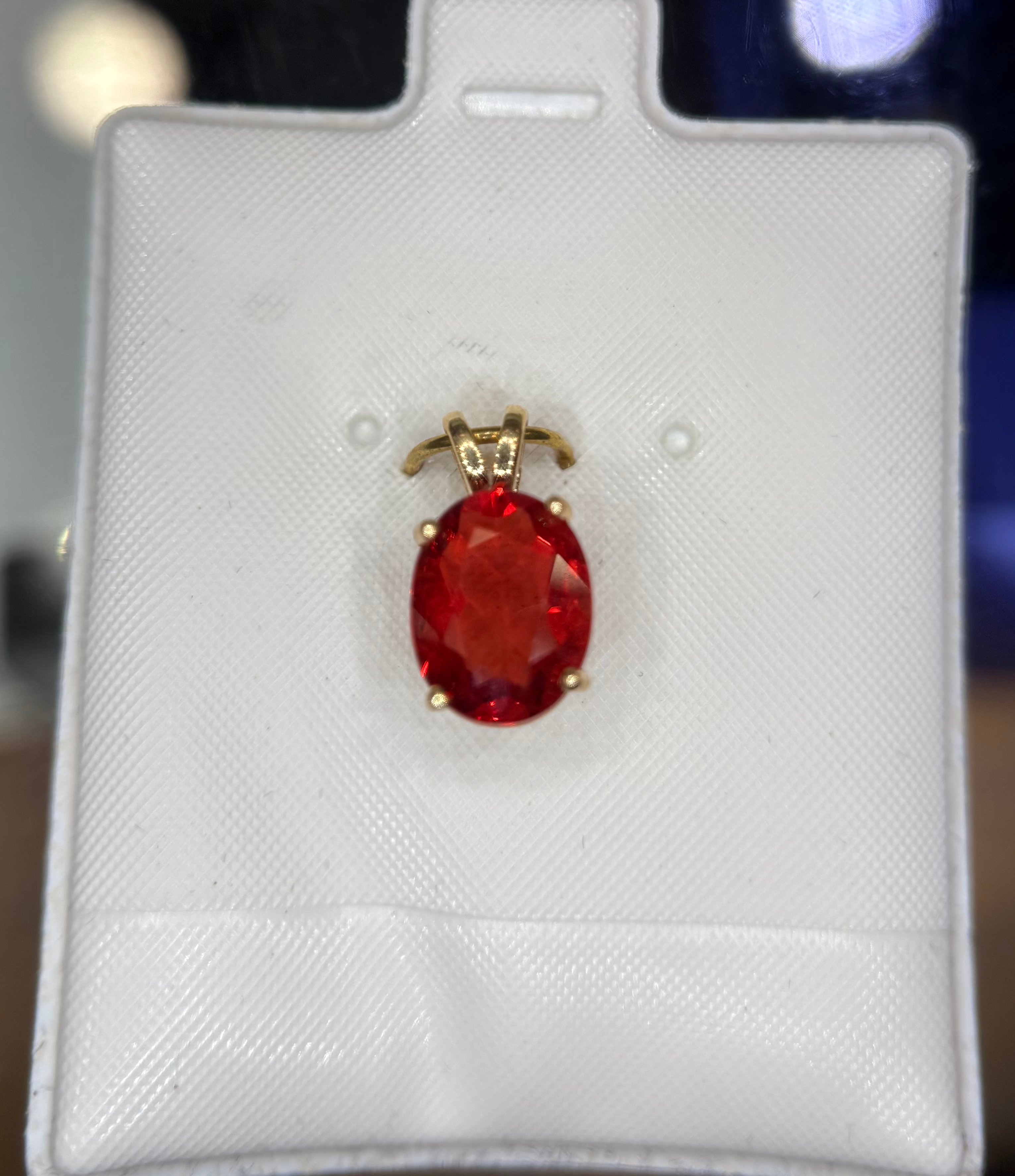 Gold Garnet Pendent - Item # 608