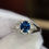 Thumbnail: 1ct Natural Sapphire and Diamond Ring - Item # 105
