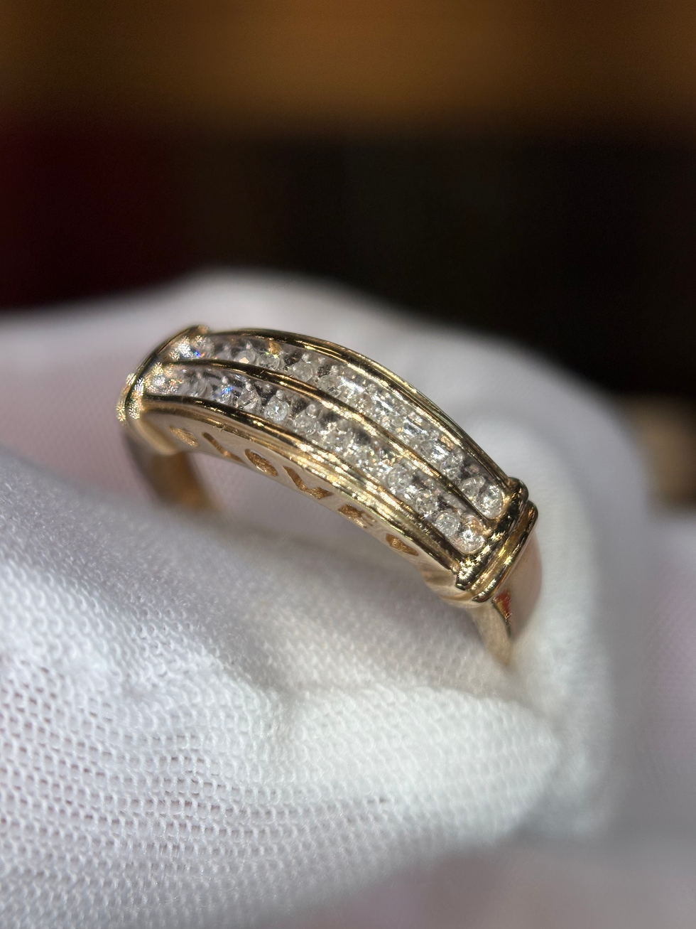 Thumbnail: 3ct Sapphire Ring item 475 with double row of diamonds