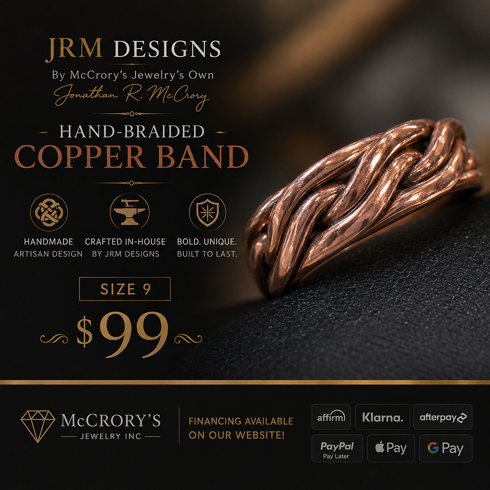 Thumbnail: Hand-braided copper band by JRM Designs for $99.
