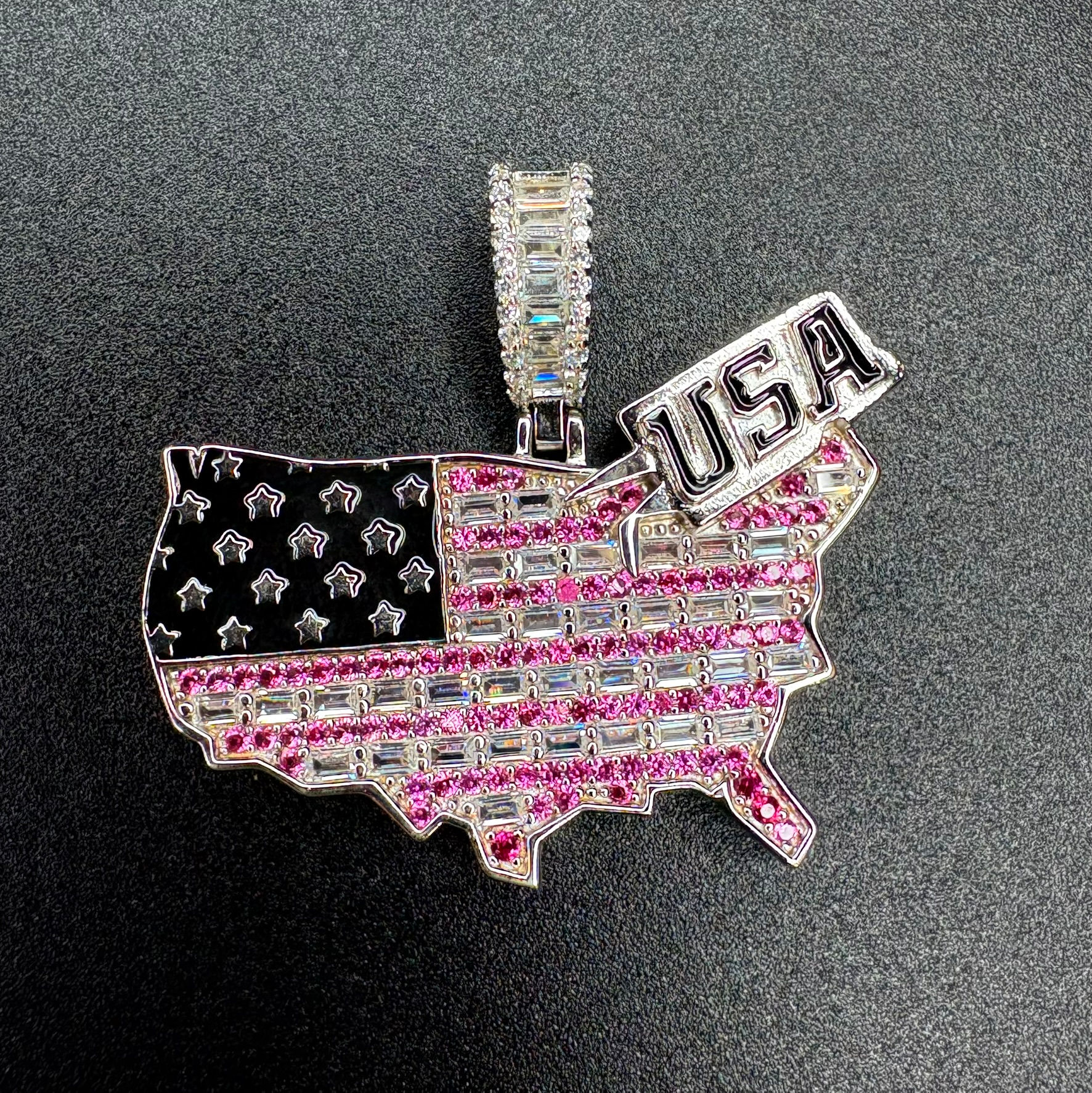 Sterling Silver USA CZ Pendant- Item # 220