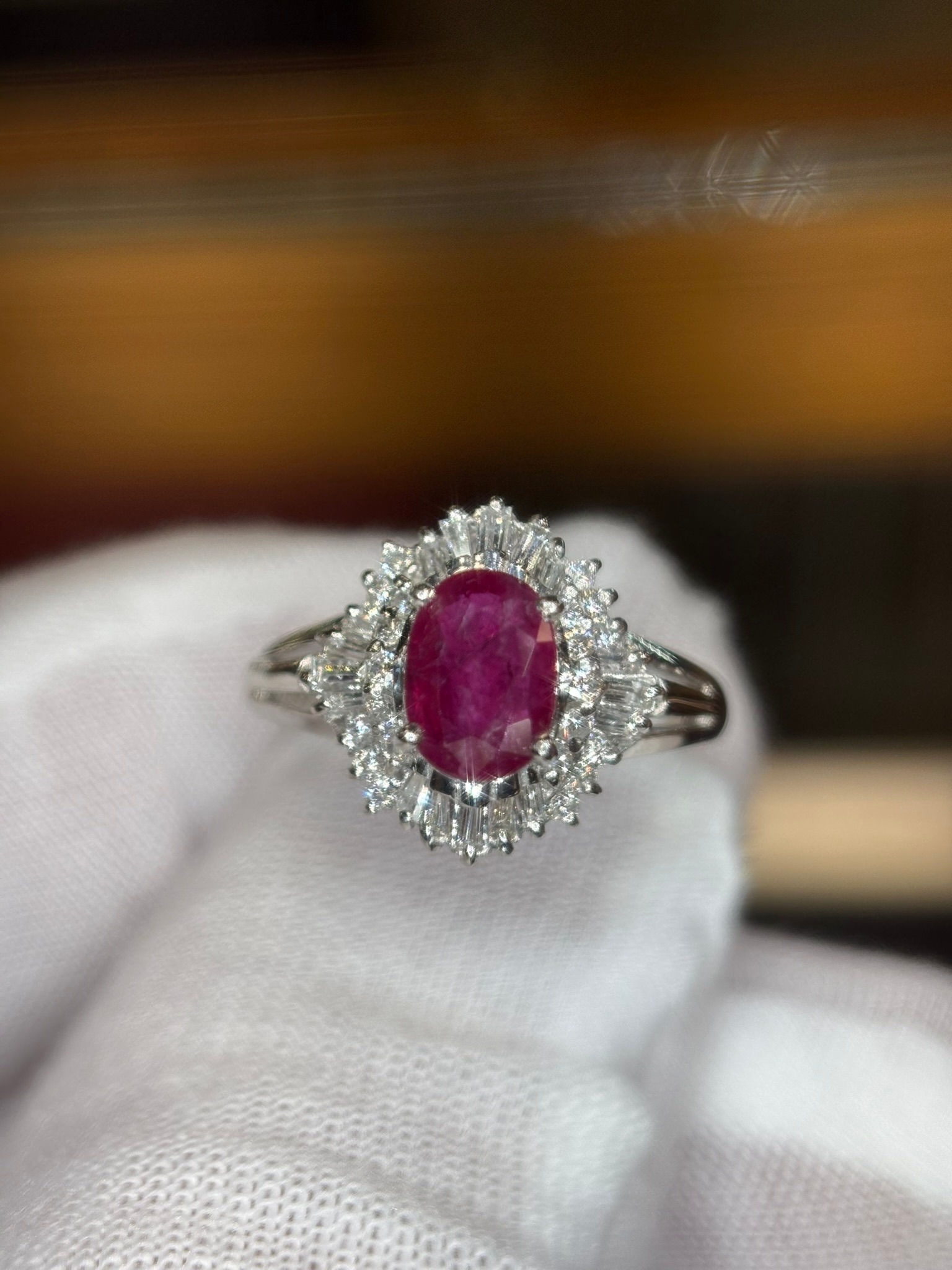 1.21ct Natural Ruby and Diamond Ring - Item # 123