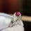 Thumbnail: .50ct Natural Ruby and Diamond Ring - Item # 102