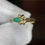 Thumbnail: .15ct Natural Emerald Ring-Item #530