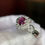 Thumbnail: .50ct Natural Pink Sapphire and Diamond Ring - Item # 104