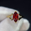 Thumbnail: 1ct Natural Garnet and Diamond ring - Item # 481