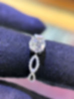Thumbnail: 1.5CTTW Lab-Grown Diamond Engagement Ring in Sterling Silver – S7 (Resizable)