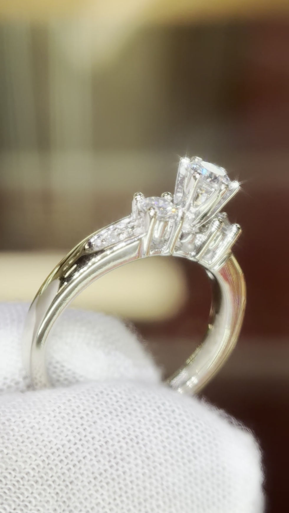 Thumbnail: .85CTTW Natural Diamond Wedding Set | SI Clarity | 14K White Gold