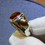 Thumbnail: Sterling silver cushion cut ruby ring - Item # 89