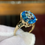 Thumbnail: Large Blue Topaz Ring - Item # 512