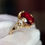 Thumbnail: 2.00CT Lab-Grown Ruby Ring | 10K Yellow Gold | Size 5 (Resizable) | Classic