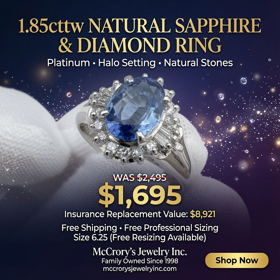 1.85cttw Natural Sapphire & Diamond Platinum Halo Ring