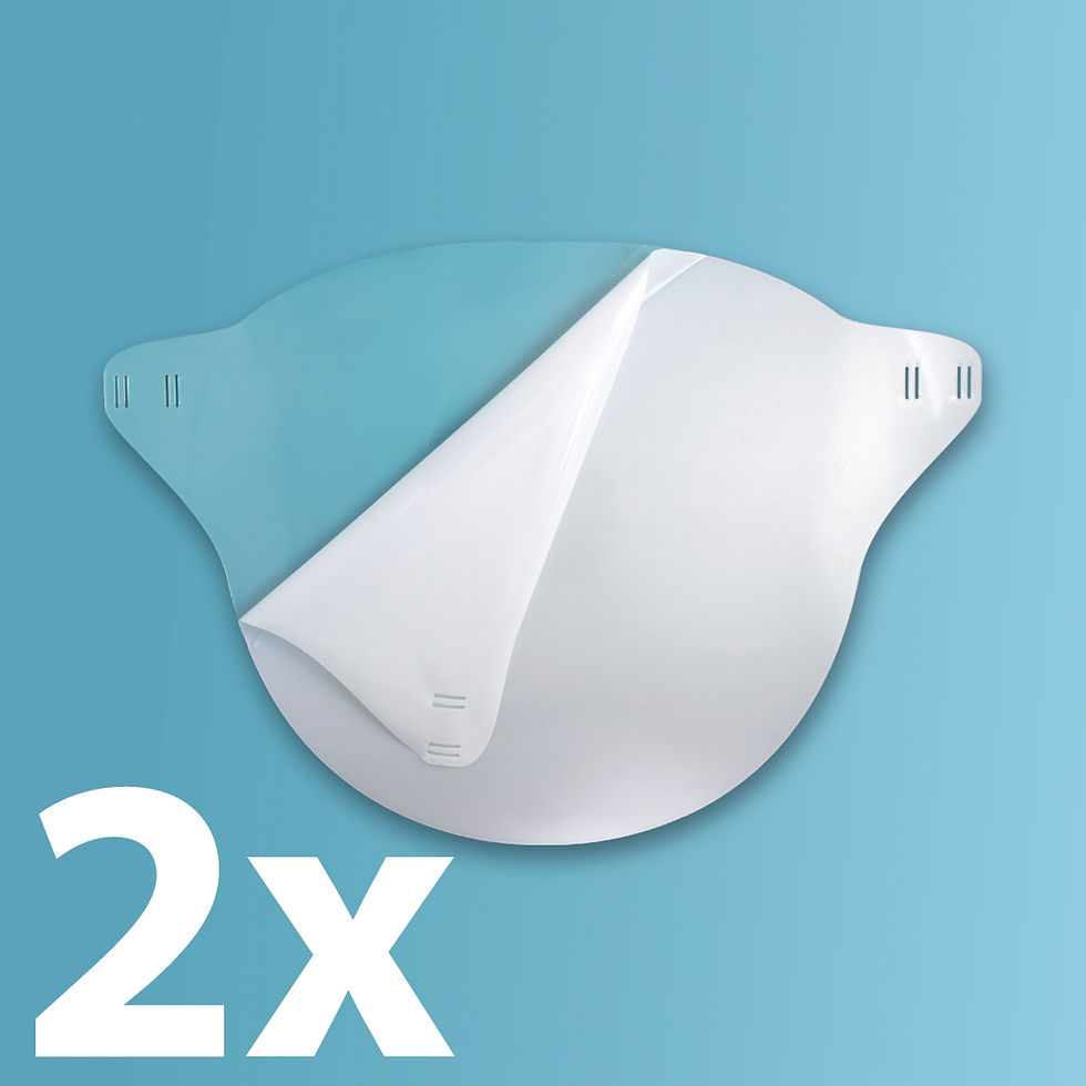 Miniatura: 2x Visiera protettiva ultra-leggera in PETG anti-appannaggio | B-Shield 1