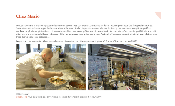 2020 Chez Mario Pizzeria Suisse