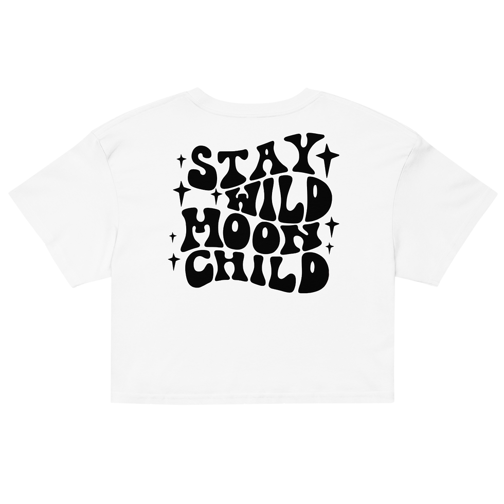 Thumbnail: stay wild moonchild crop top