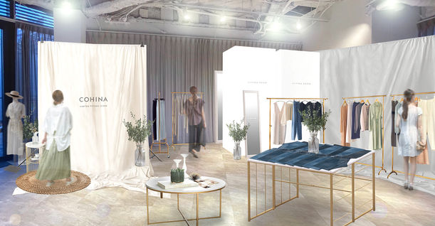 COHINA初の試着専用路面店舗「COHINA Limited Fitting Store」リリースパース作成