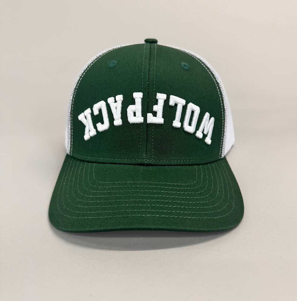 3D Laser Embroidered Upside Down "Wolfpack" Richardson Hat