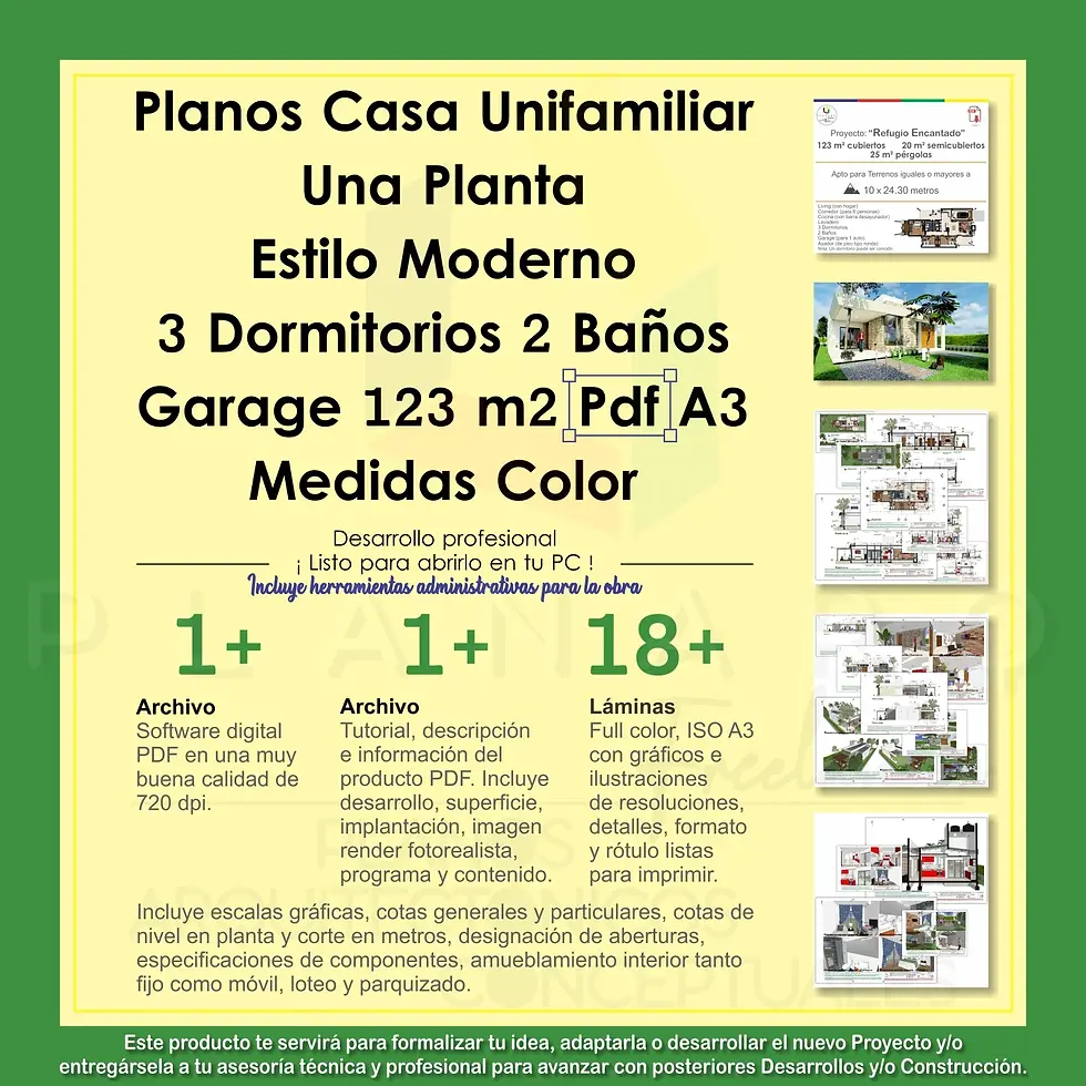 Miniatura: Plantilla collage imágenes casa unifamiliar estilo moderno contemporáneo