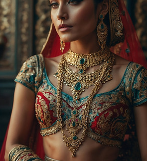 beautiful bride jewelry and lehenga.jpg