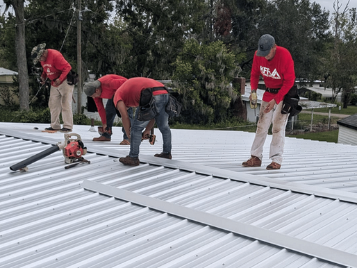 Florida home with metal roof designed for energy efficiency.