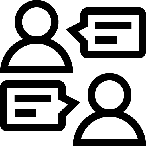 people in a conversation