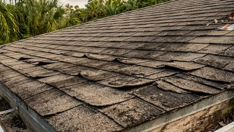 Asphalt shingles with a lot of problems to be solved