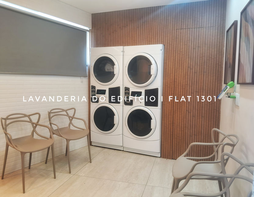 Lavanderia 24h, flat mensal, Buritis, serviços premium.
