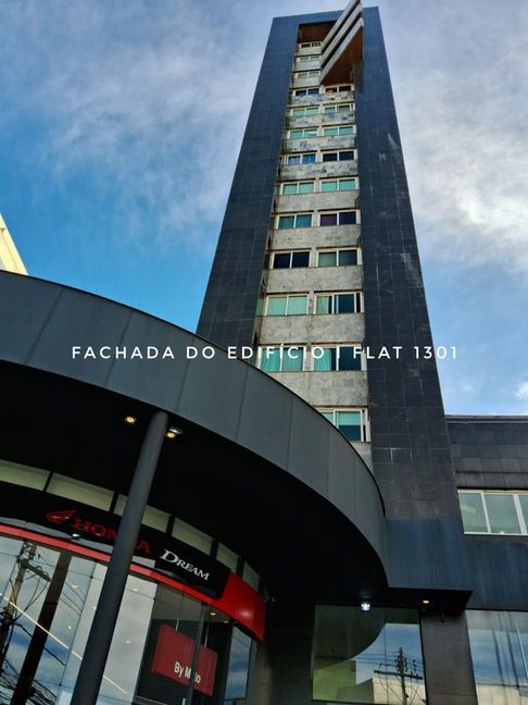 Foto mostrando a fachada do edifício onde fica nosso flat 1301.