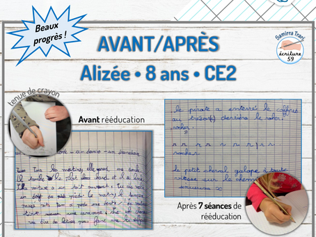 Avant/Après de Alizée 8ans