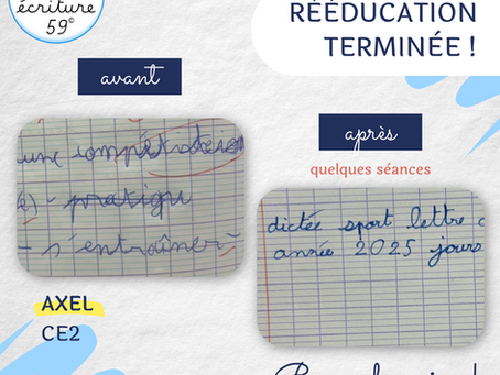 Avant/Après d'Axel, CE2
