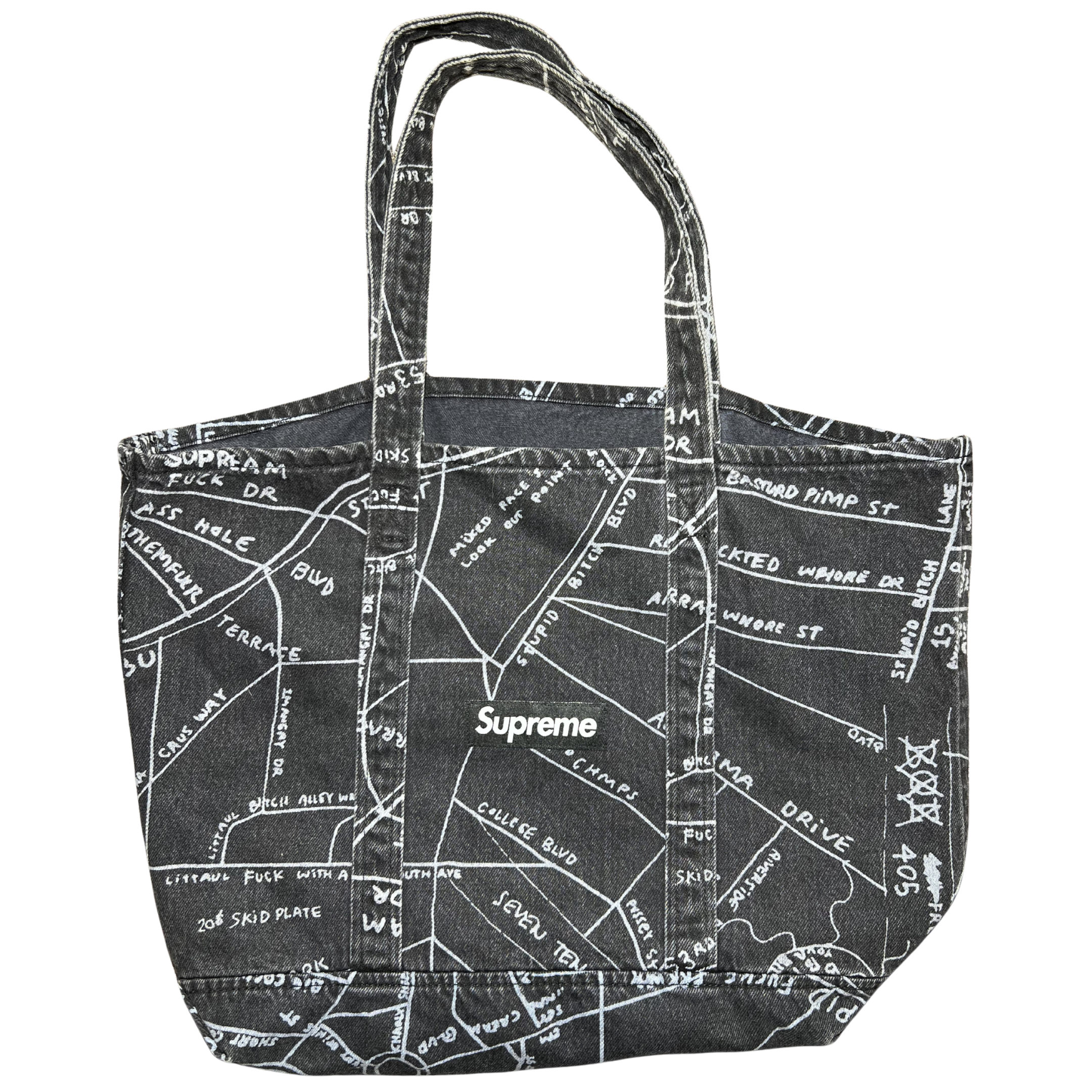 Supreme Gonz Map Denim Tote