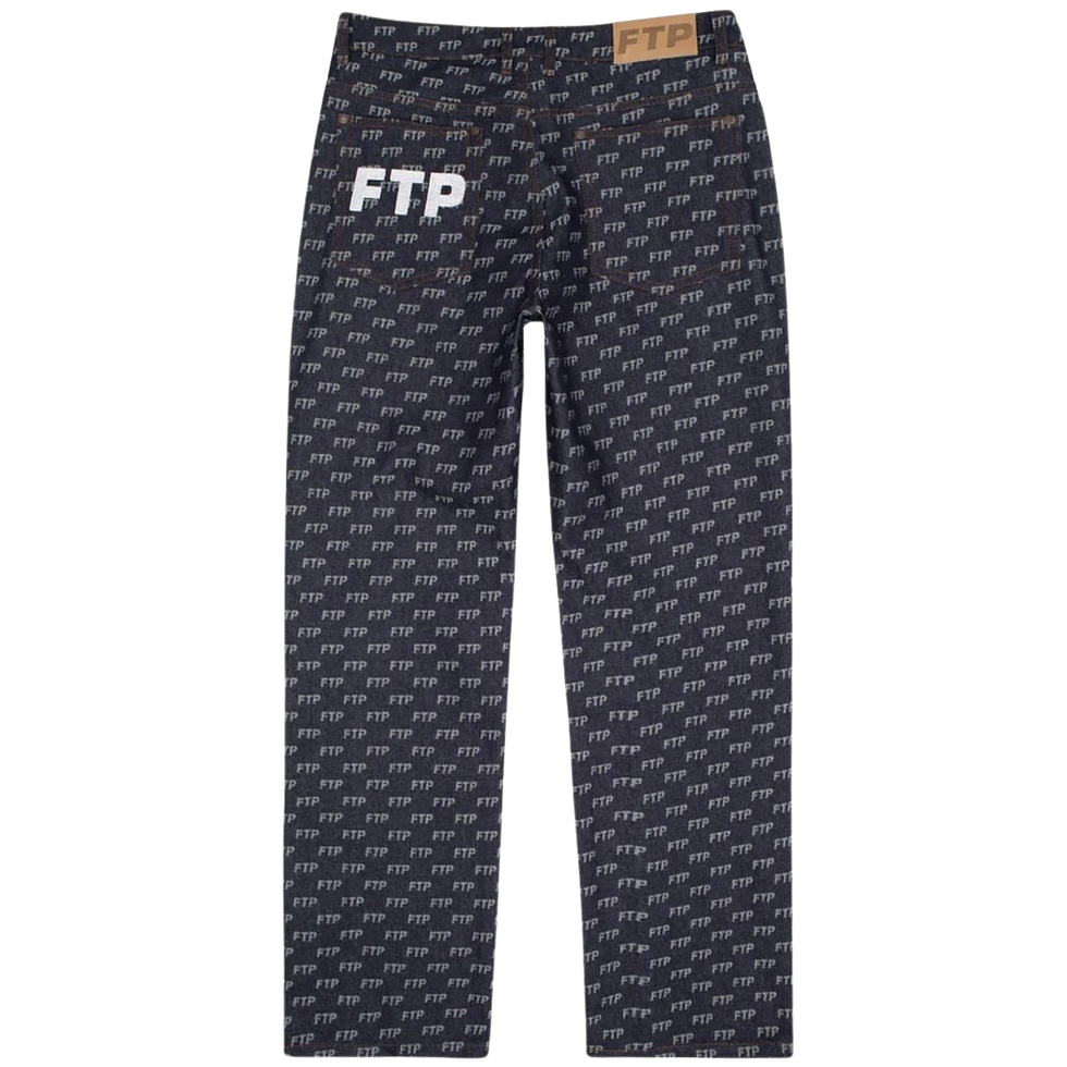 FTP Jacquard All Over Logo Denim Pant