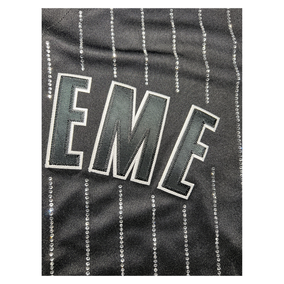 Thumbnail: Supreme Rhinestone Stripe Baseball Jersey