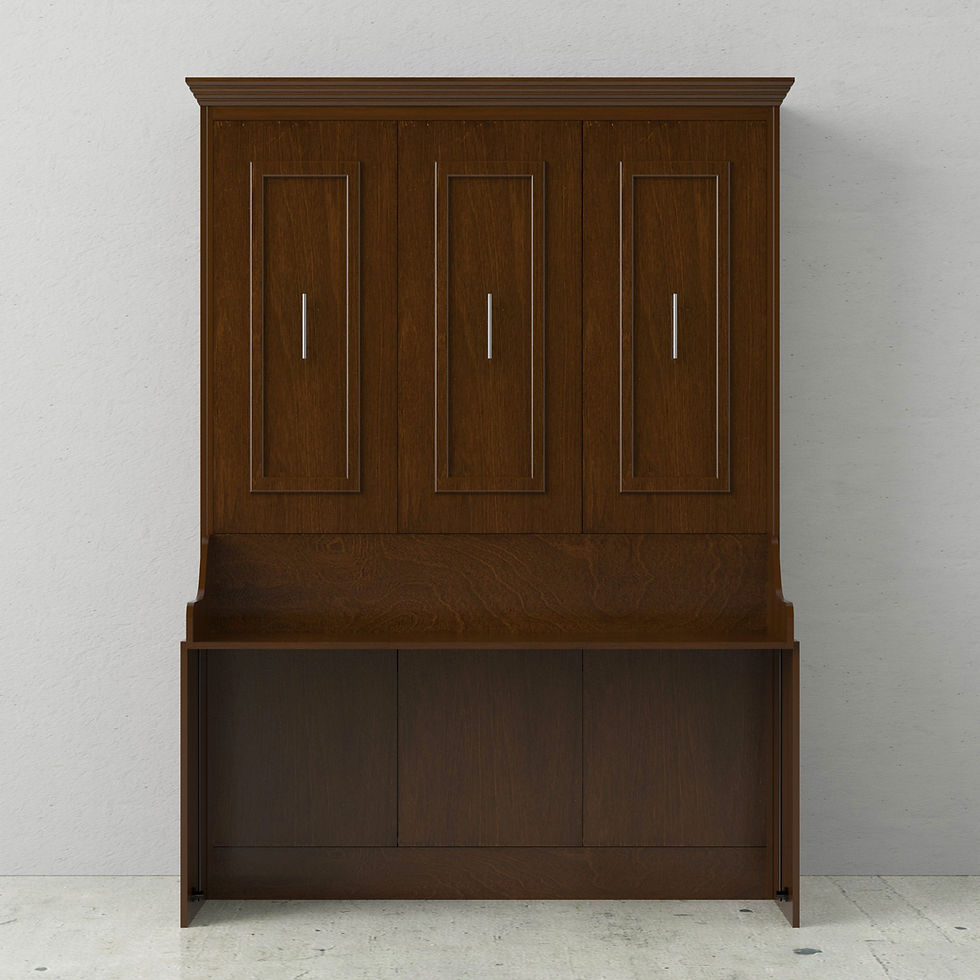 Thumbnail: Porter Queen Walnut Wall Bed with Desk