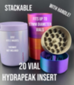 20 Vial Insert for Hydrapeak Thermos, Stackable, 3ml Peptide Vial Storage