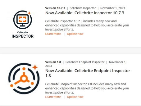 [Release News] Cellebrite Endpoint Inspector 1.8, Inspector 10.7.3