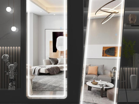 The Full-Length Floor Mirror with LED Lighting