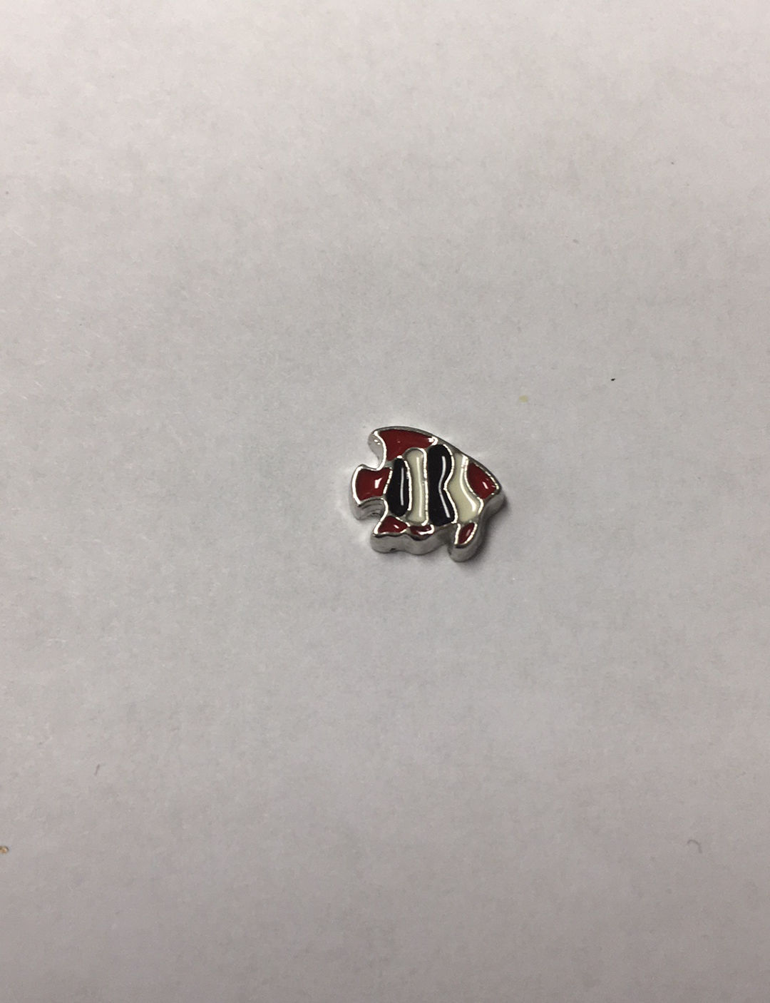 Fish, Red, White, Block