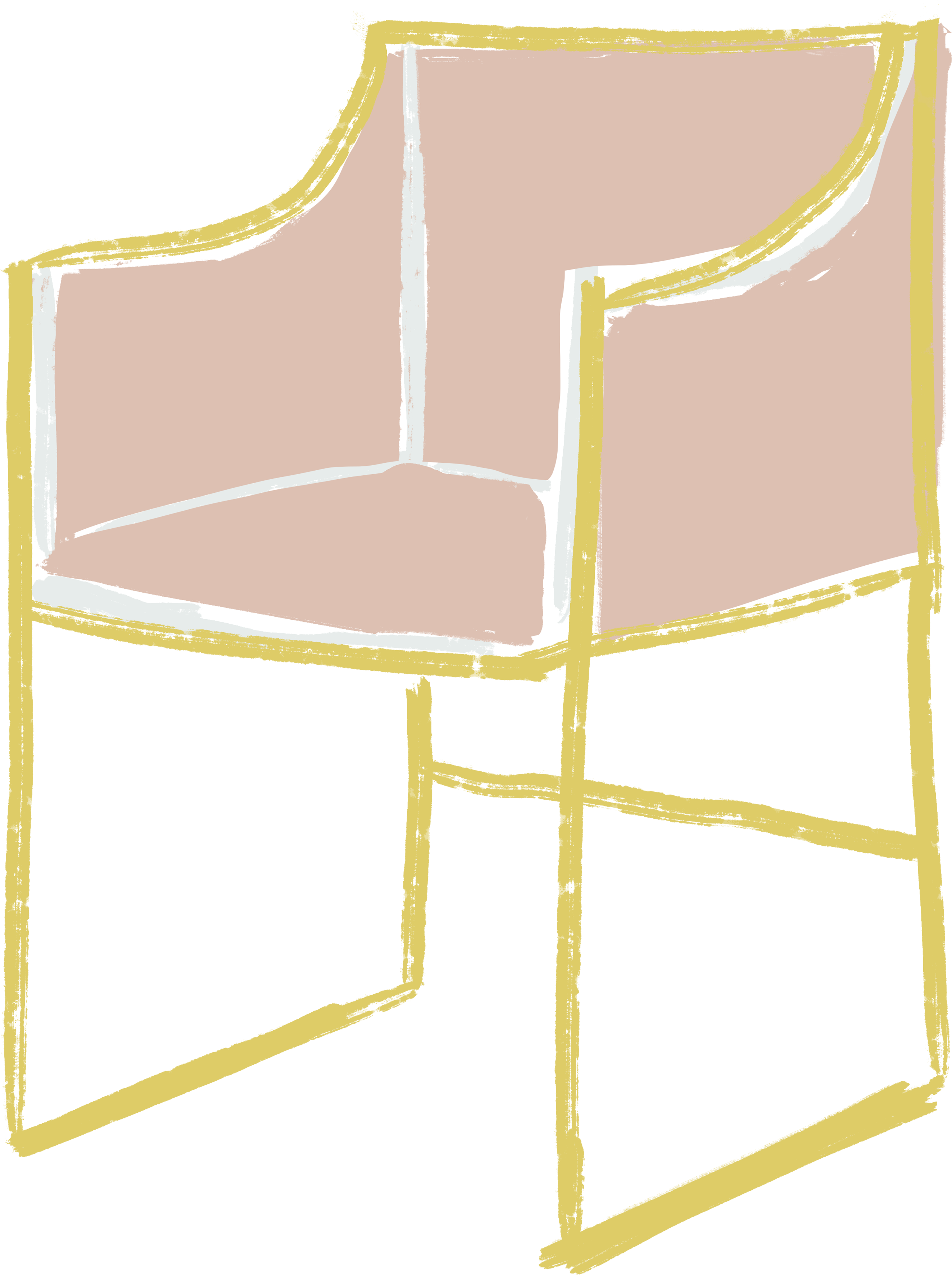 ミニマリストの椅子のスケッチ