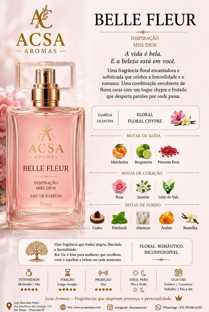 Miniatura: Belle Fleur-Eau de Parfum-Inspiração Miss Dior da Dior