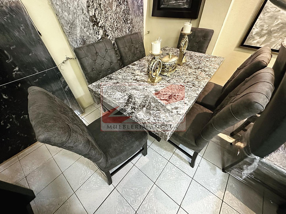 Miniatura: COMEDOR RECTANGULAR  PARA 6 SILLAS GRANITO EXOTICO