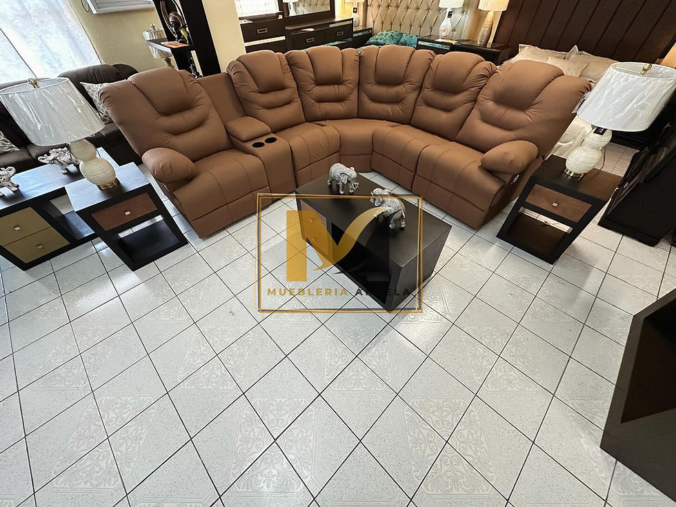 Miniatura: SALA ESQUINERA CON DOS RECLINABLES