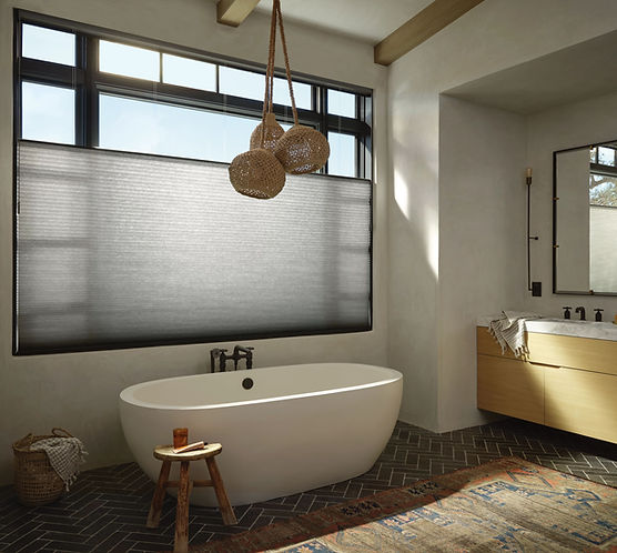 Cellular Shade in Bathroom