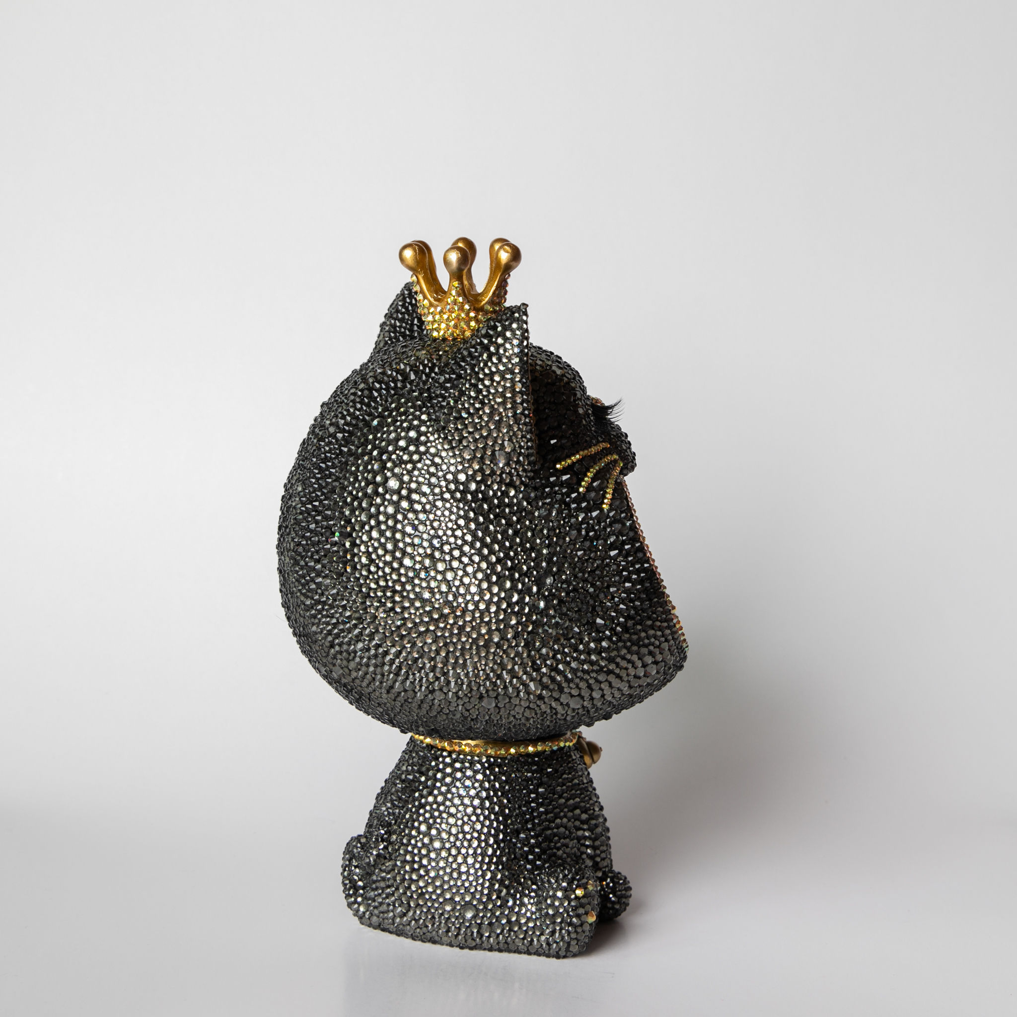 Soprammobile portagioie Gatto con strass