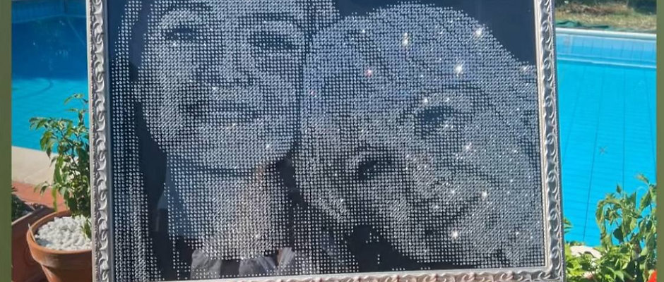 Ritratto Personalizzato con Strass