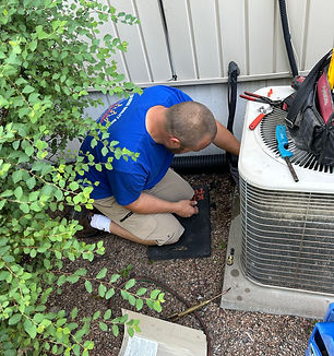 Working on AC in Lathrop, Mo