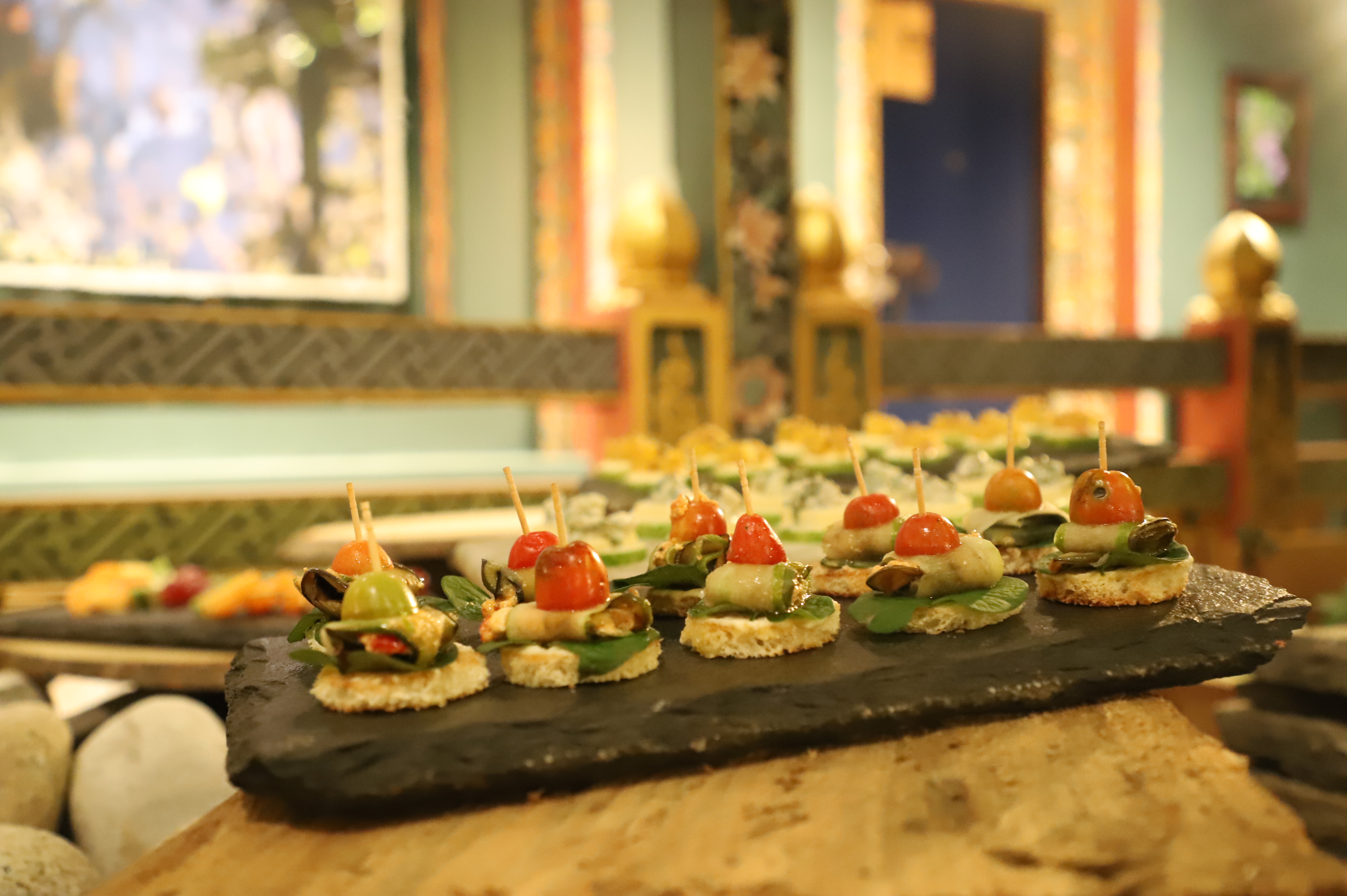 Arranged Food and Objects