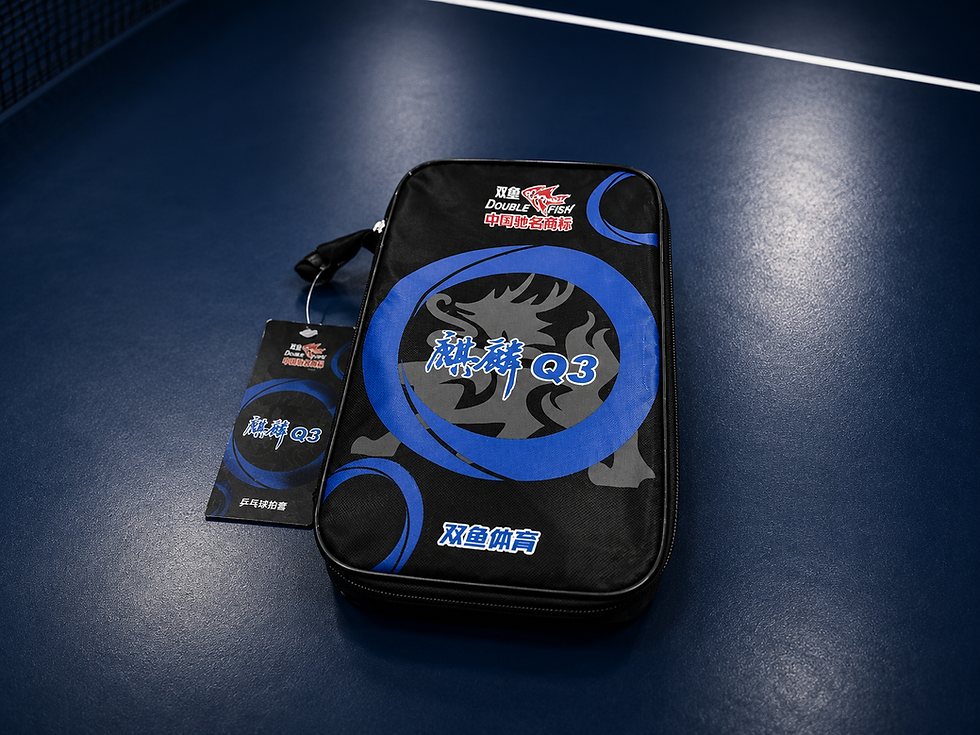 Thumbnail: Double Fish Q3 5-Star Table Tennis Racket with Case (Shakehand)